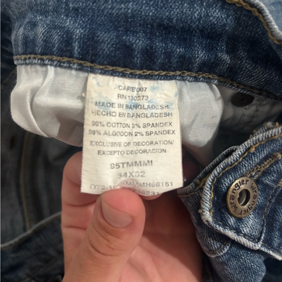 Wrangler Men's Straight Blue Jeans - Picture 7 of 7